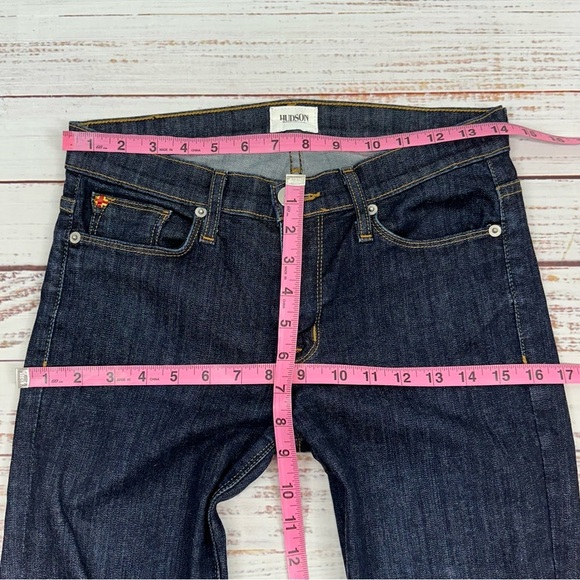 Hudson Women’s size 25 Elle Mid Rise Baby Boot Fole Dark Wash Stretch Jeans - Picture 10 of 14